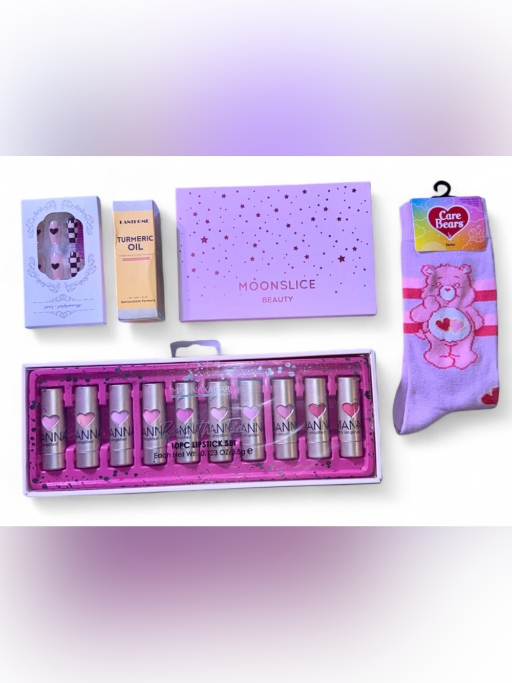 🎀 New Pink Girly Beauty Bundle – MoonSlice, Manna Kadar, Care Bears + More